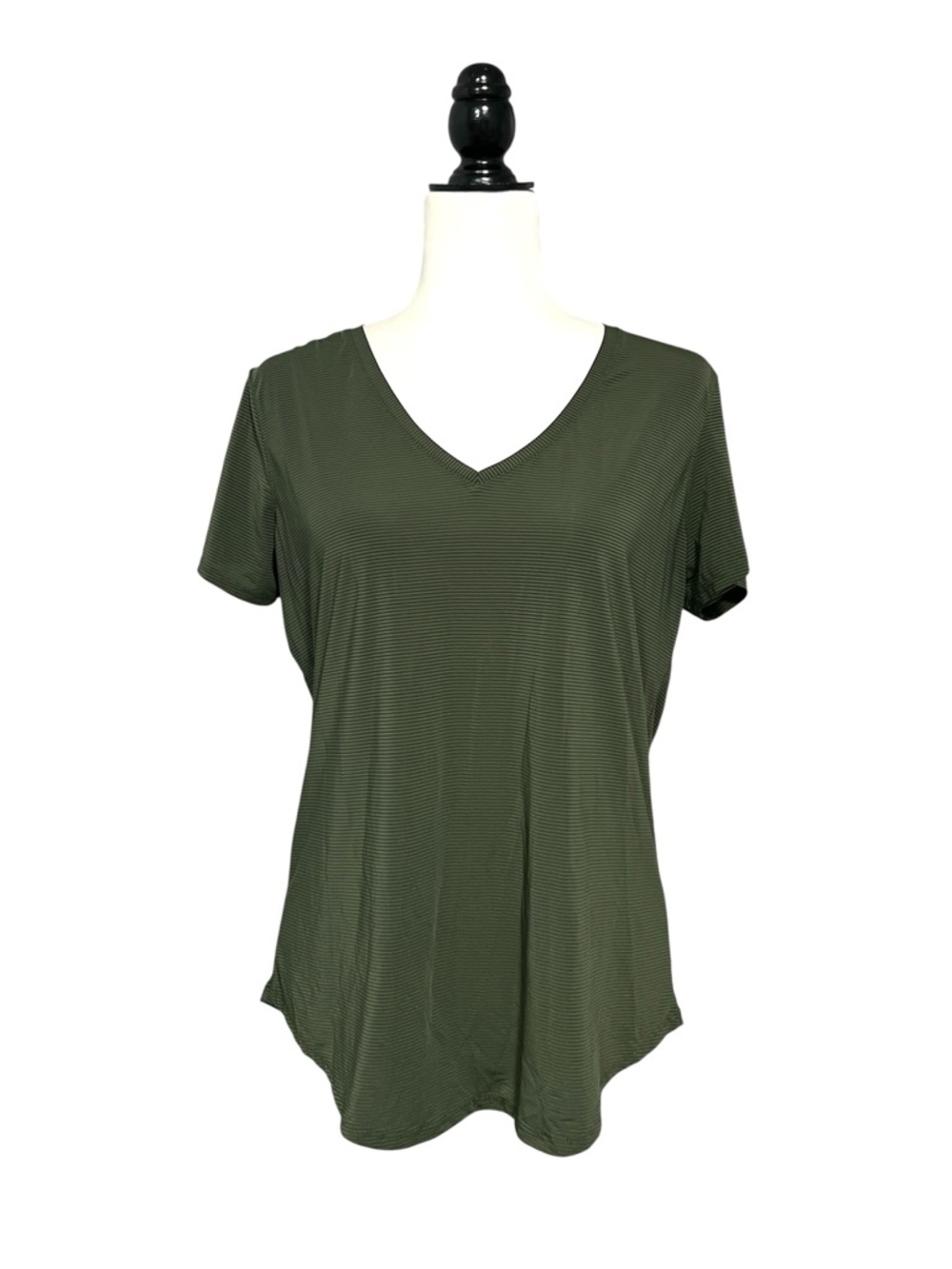 ZYIA Active Stripes V-Neck Tee
